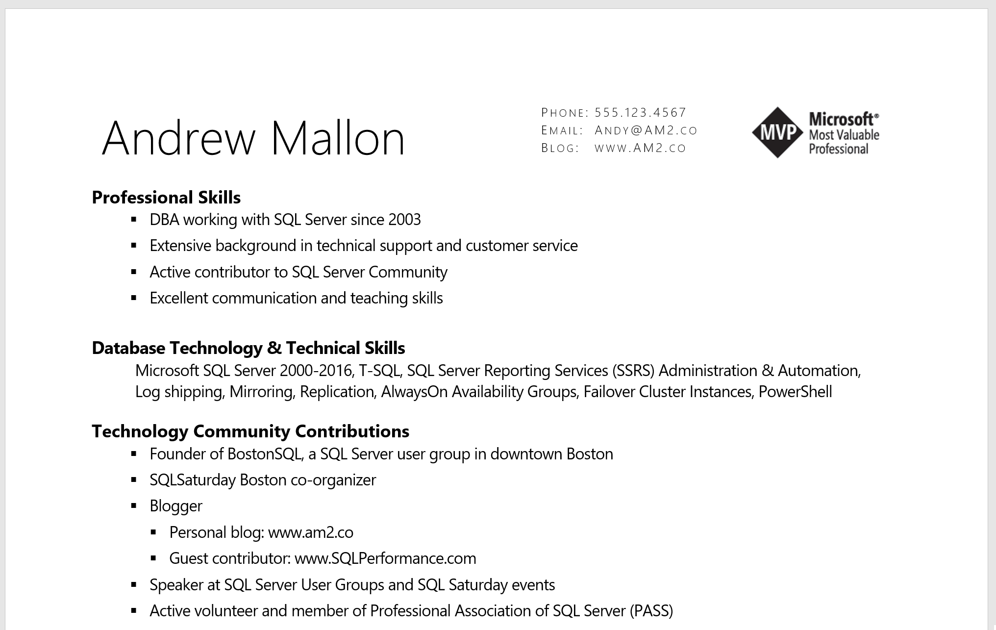 The most important resume tip Andy M Mallon AM²